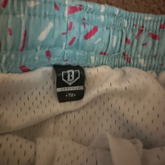 Baseball Lifestyle 101 Kids Ice Cream Print Shorts - Blue and Tan - Picture 3 of 3